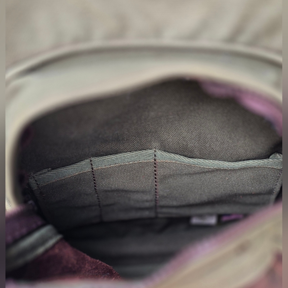 Original 2009 Duluth Trading Co Olive Green Canvas Backpack Leather & Brass EXC - Picture 14 of 16